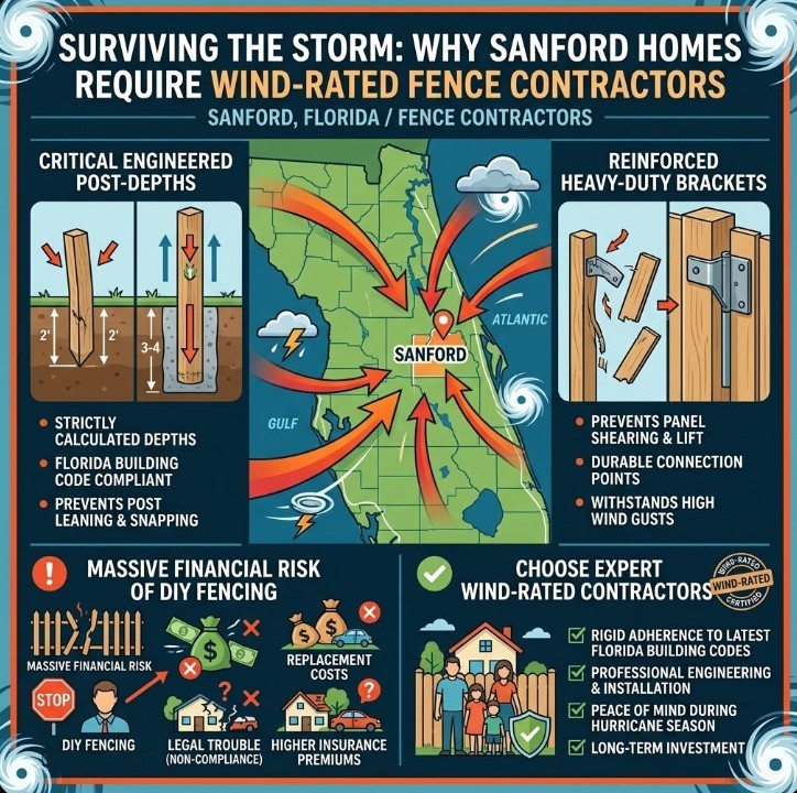 Sanford Fencing Guide: Why You Need Wind-Rated Fences